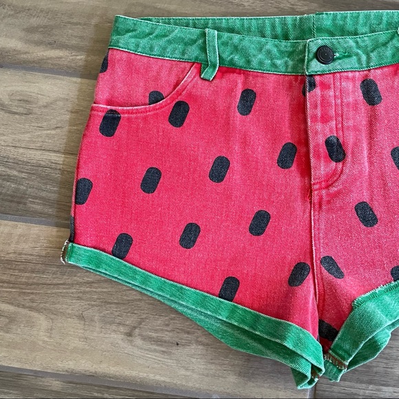 SOLD - LAZY OAF Watermelon Cheeky Shorts Sz LARGE - Picture 3 of 7